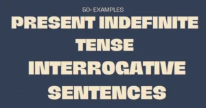 Present Indefinite Interrogative Sentence