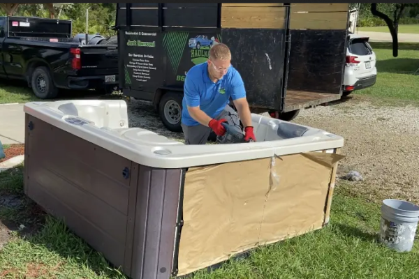 Hot Tub To Shed Removal