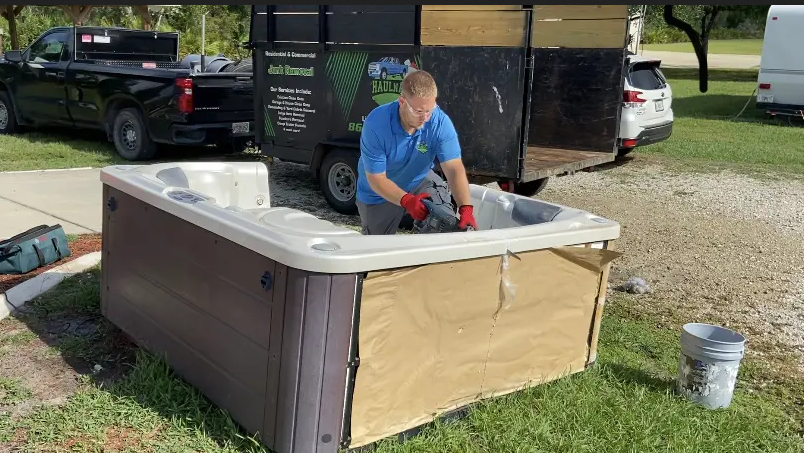 Hot Tub To Shed Removal